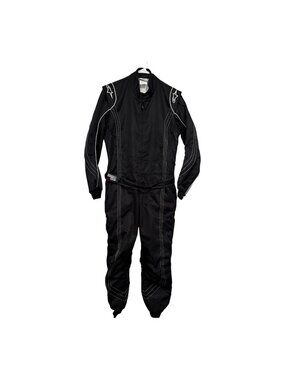 Alpinestars KMX9 Racing Suit size 56 Black White Auto CIK FIA 2 Kart Jumpsuit